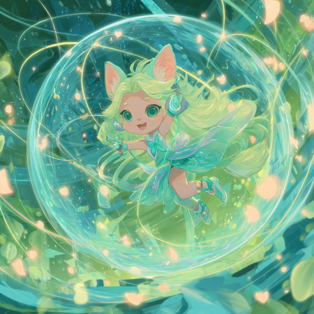 Fairy in the magic forest. Vector illustration of a fairy.の素材