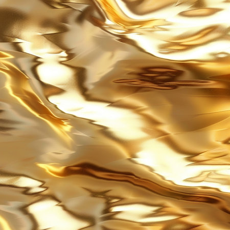 golden metallic background with some smooth lines in it (3d render)の素材