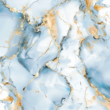 Marble background texture with gold and blue pattern. High resolution photo.の素材
