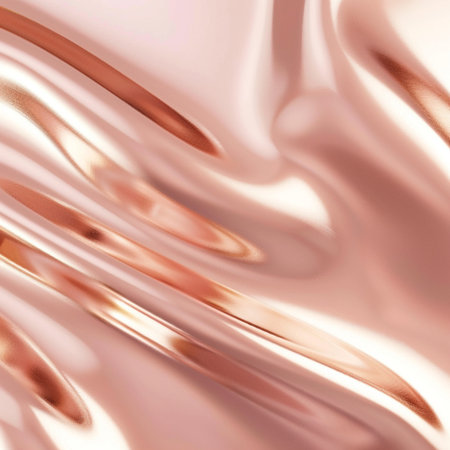 abstract background with smooth lines and waves of pink silk or satinの素材