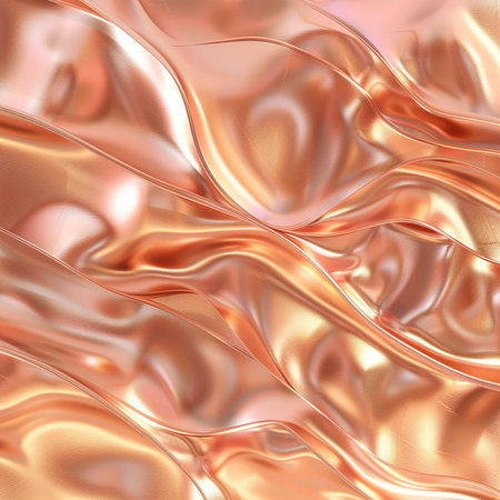 abstract background with smooth satin or silk waves, 3d render illustrationの素材