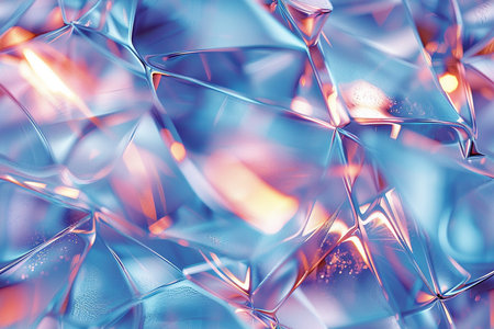 abstract background macro close up of a transparent glass surface with highlightsの素材