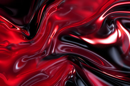 abstract background of red and black silk or satin with some smooth folds in itの素材