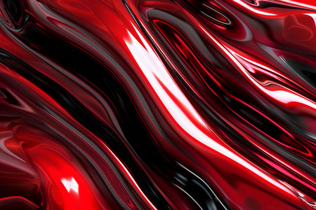 Red and black liquid texture. Abstract background. 3d rendering.の素材