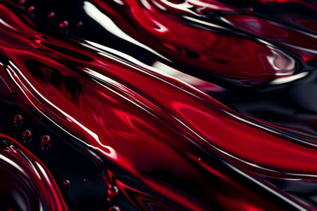 abstract background of red liquid. 3d rendering, 3d illustration.の素材