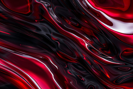 Red and black liquid texture. Abstract background. 3d rendering.の素材
