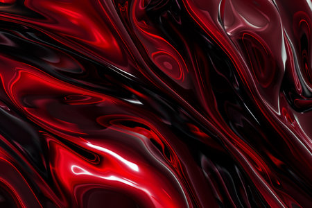 Red and black liquid texture. Computer generated 3D photo rendering.の素材