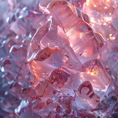Close up of ice cube, abstract background with copy space for textの素材