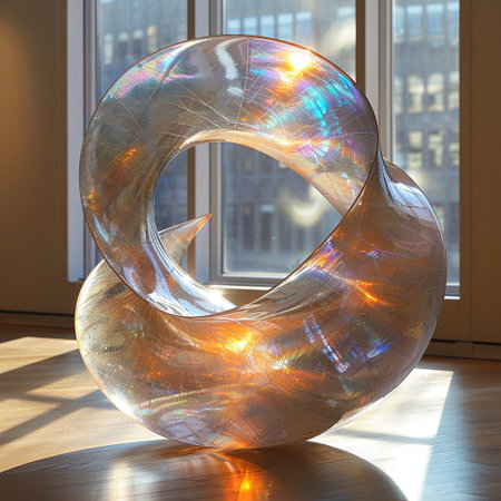 Spiral shape in the interior of a modern office. 3D renderingの素材