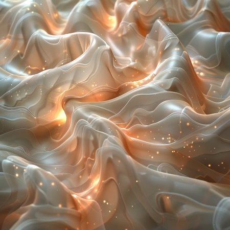 3D rendering, abstract background with wavy pattern, computer generated imagesの素材