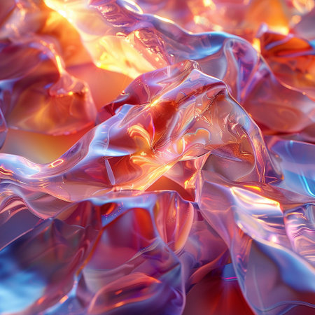 Abstract background of crumpled fabric. 3d rendering, 3d illustration.の素材