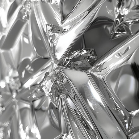 3d render of abstract metallic background with some smooth lines in itの素材