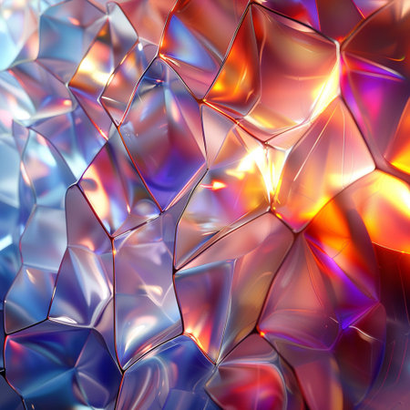 abstract background of the crystal glass. 3d rendering - illustrationの素材