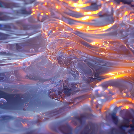 Abstract background of flowing water. 3d rendering, 3d illustration.の素材