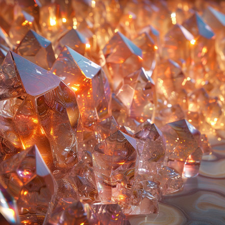 Abstract background of crystal glass, close-up. Selective focus.の素材