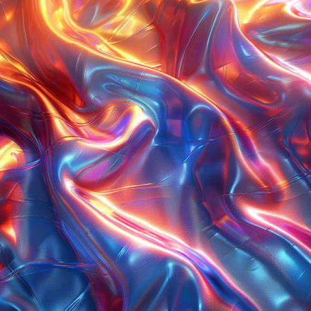 abstract background with smooth lines in blue, red and yellow colorsの素材
