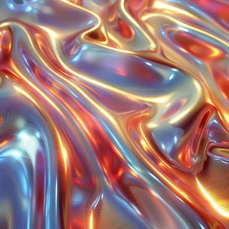abstract metallic background with some smooth lines in it (3d render)の素材