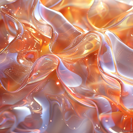 abstract background of colored liquid in the form of waves and curlsの素材
