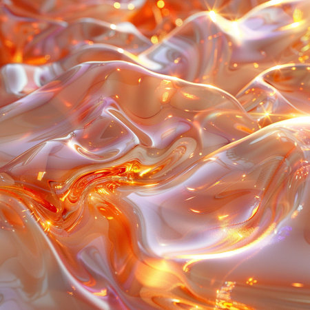 Abstract background of liquid gold. 3d rendering, 3d illustration.の素材