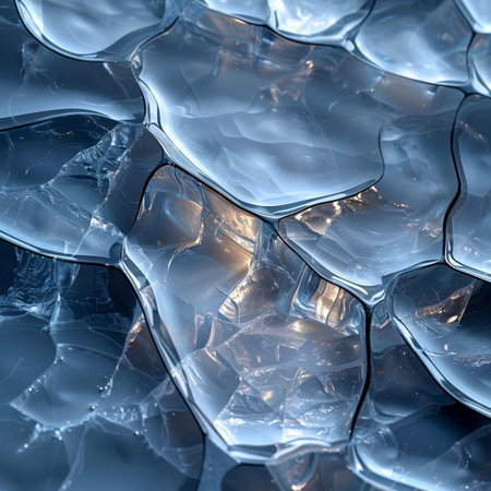 abstract background of ice cubes. 3d rendering, 3d illustration.の素材