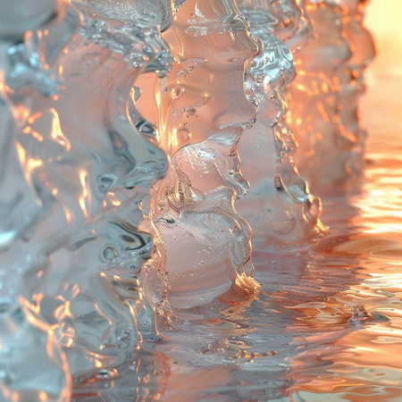 abstract background of water splash close-up macro. shallow depth of fieldの素材