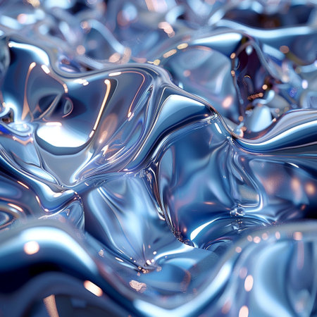 abstract blue background with some smooth lines in it (3d render)の素材