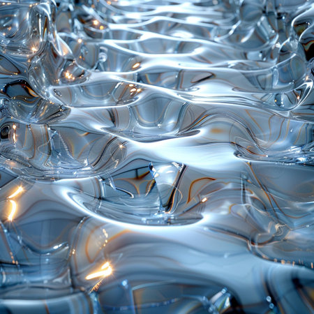 abstract background of the water surface with some smooth lines in itの素材