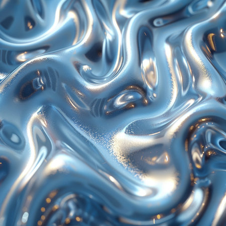 abstract metallic background with some smooth lines in it (3d render)の素材