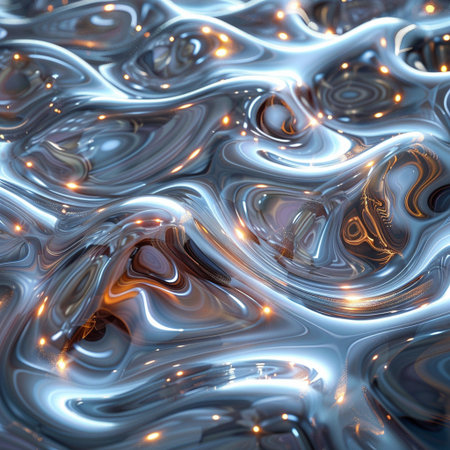 Abstract background of the flowing liquid. 3d rendering, 3d illustration.の素材