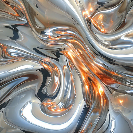 Abstract metallic background. 3d rendering, 3d illustration. Computer digital drawing.の素材