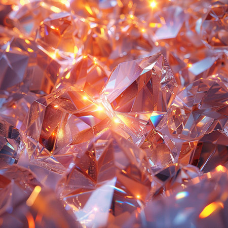 Close-up shot of a crystal background. Shallow depth of fieldの素材