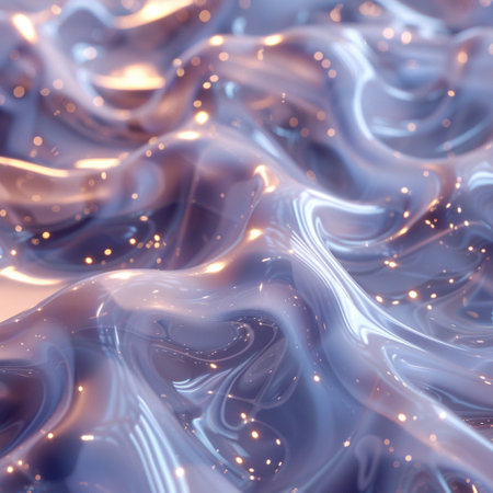 Abstract background of blue silk or satin. 3d render illustrationの素材