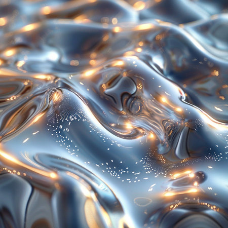 Abstract background of flowing liquid. 3d rendering, 3d illustration.の素材