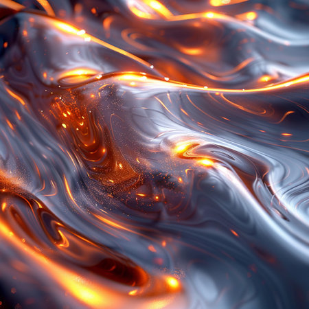 abstract background of a flowing liquid with some smooth lines in itの素材