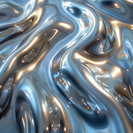 abstract metallic background with some smooth lines in it (3d render)の素材