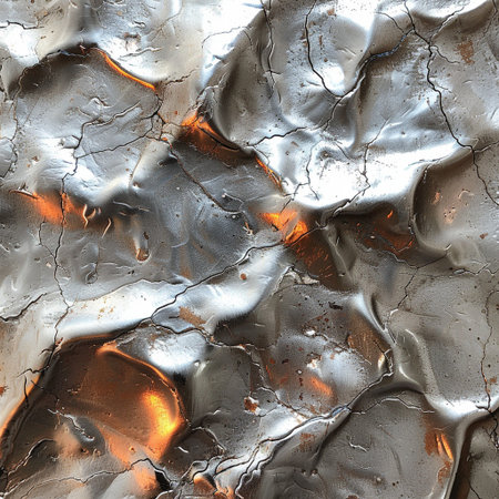Metal foil texture or background. Seamless and Tileable.の素材