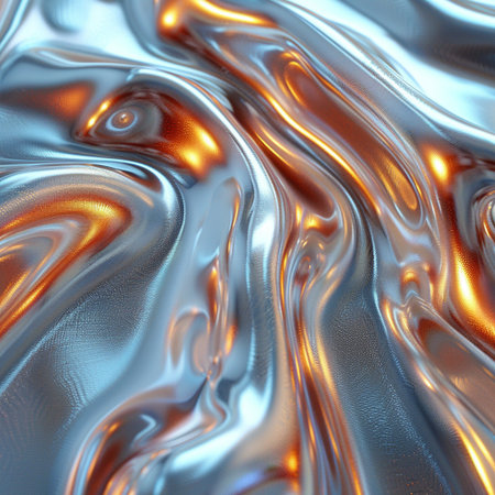 abstract metallic background with some smooth lines in it (3d render)の素材