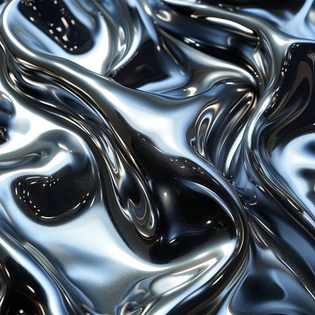 abstract metallic background with some smooth lines in it (3d render)の素材