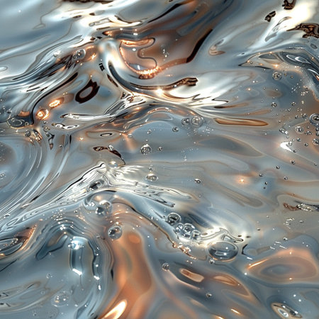 abstract water background with some smooth lines in it (see more in my portfolio)の素材