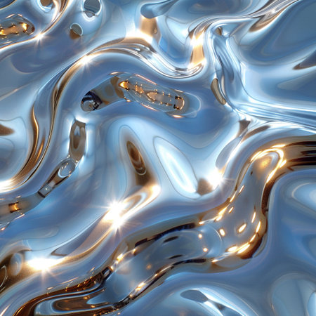 abstract metallic background with some smooth lines in it and some reflectionsの素材