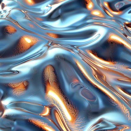 abstract metallic background with some smooth lines in it (3d render)の素材