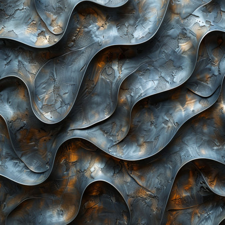 Abstract metal background. Seamless texture. 3D rendering.の素材
