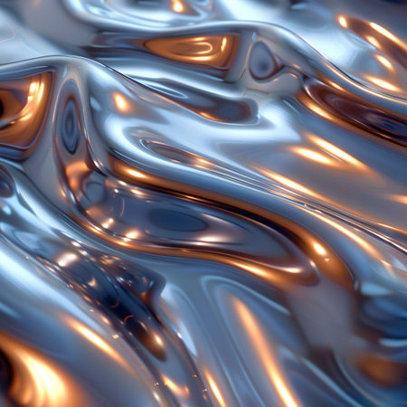abstract metallic background with some smooth lines in it (3d render)の素材