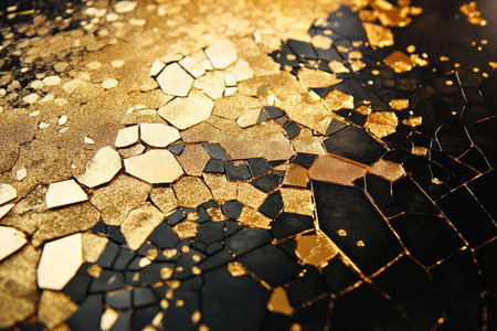 Broken glass texture. Abstract background. 3d render illustration.の素材