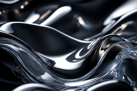 abstract metallic background with some smooth lines in it (3d render)の素材