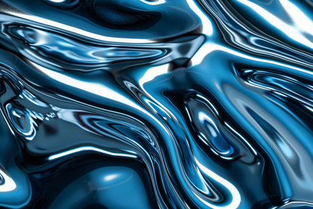 abstract blue background with some smooth lines in it (3d render)の素材