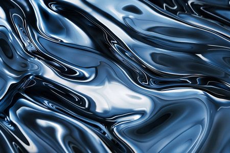 abstract blue background with smooth lines and waves, computer generated imagesの素材