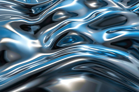 Abstract metallic background with some smooth lines in it (3d render)の素材