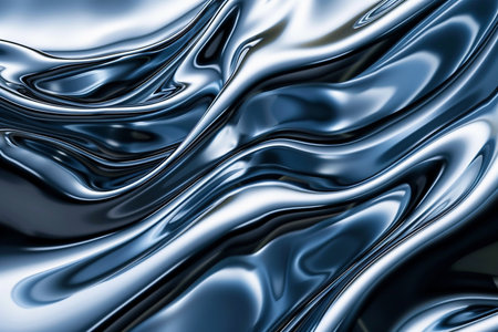 abstract blue background with some smooth lines in it and some folds in itの素材
