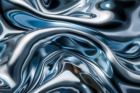 abstract metallic background with some smooth lines in it (3d render)の素材